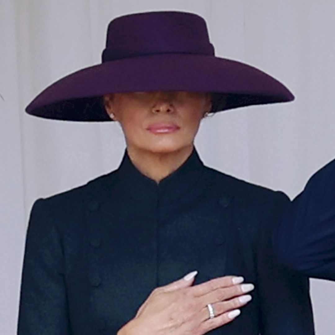 Melania Trump dons most dramatic hat yet - as real reason for failing to curtsy during UK state visit is revealed