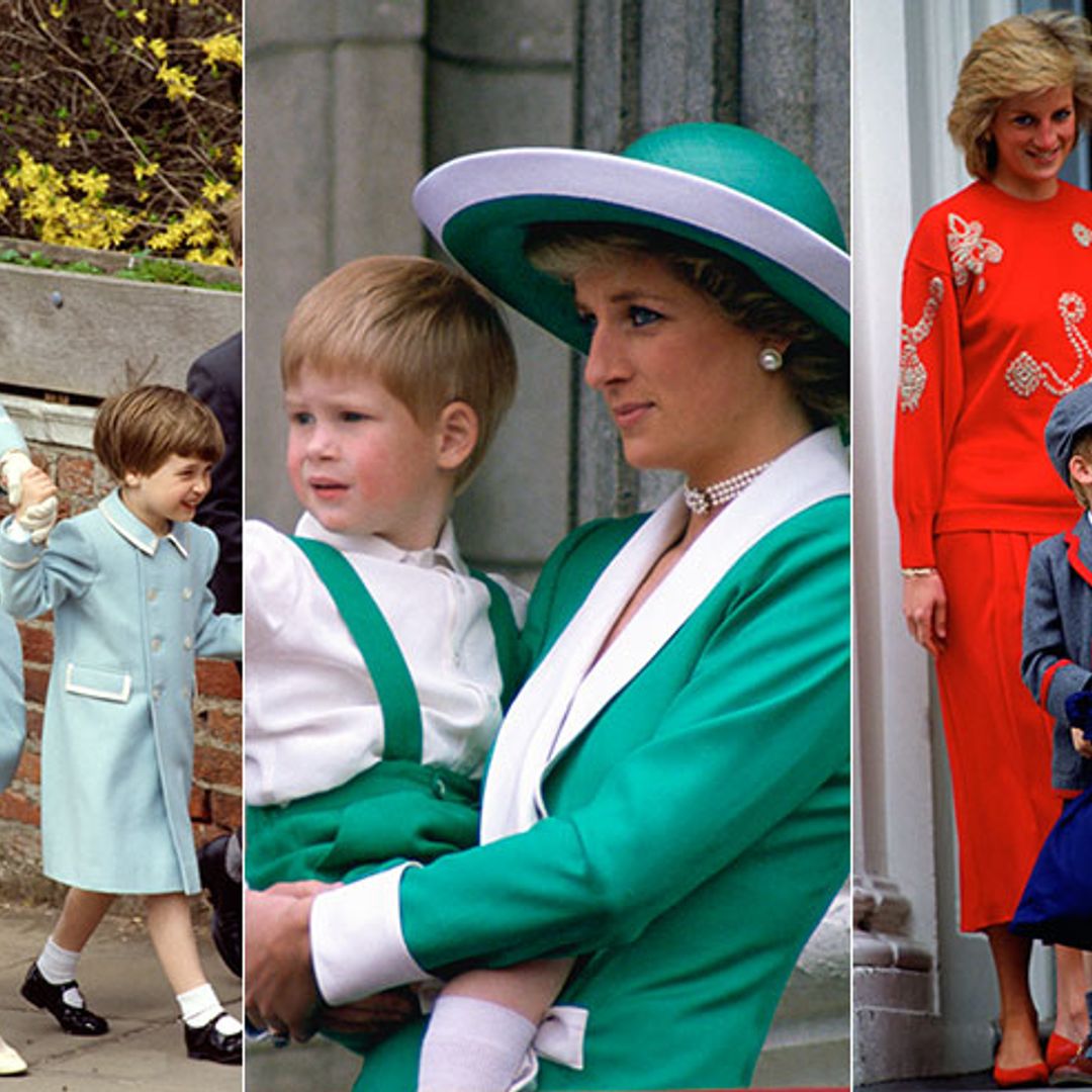 All the times Princess Diana matched with her adorable sons Princes William and Harry