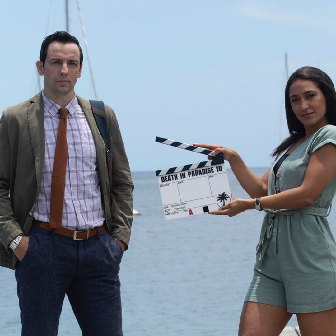 Death in Paradise stars Ralf Little and Josephine Jobert swap roles in new video - watch 