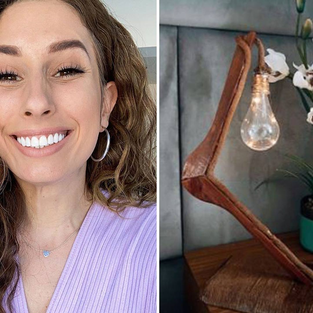 Stacey Solomon stuns fans as she makes chic bedside lamp out of broken hanger