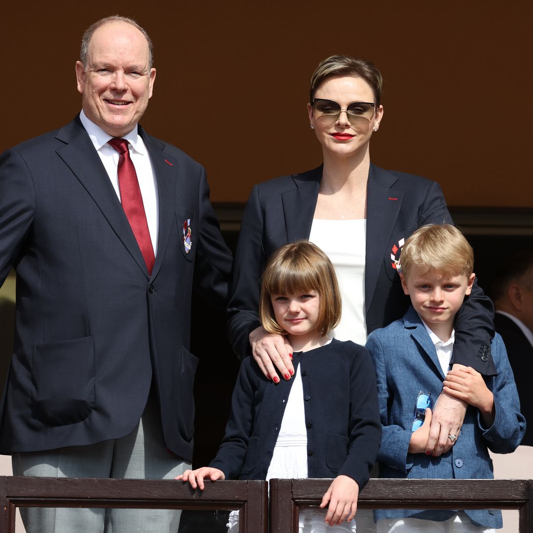 Princess Charlene emerges in figure-flattering dress for family outing with Prince Albert