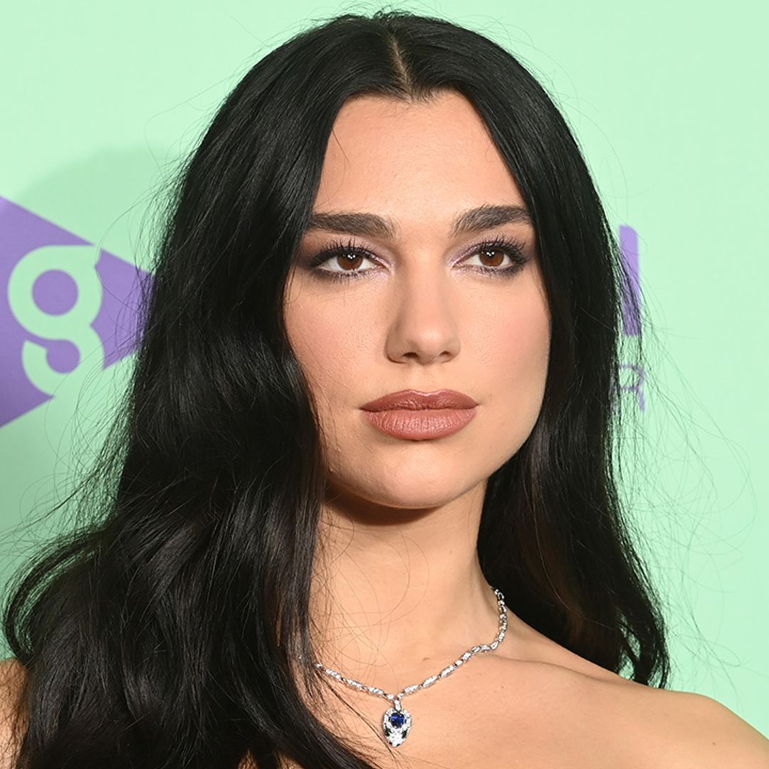 Dua Lipa is a true Charlie's Angel in leather look - and check out her earrings