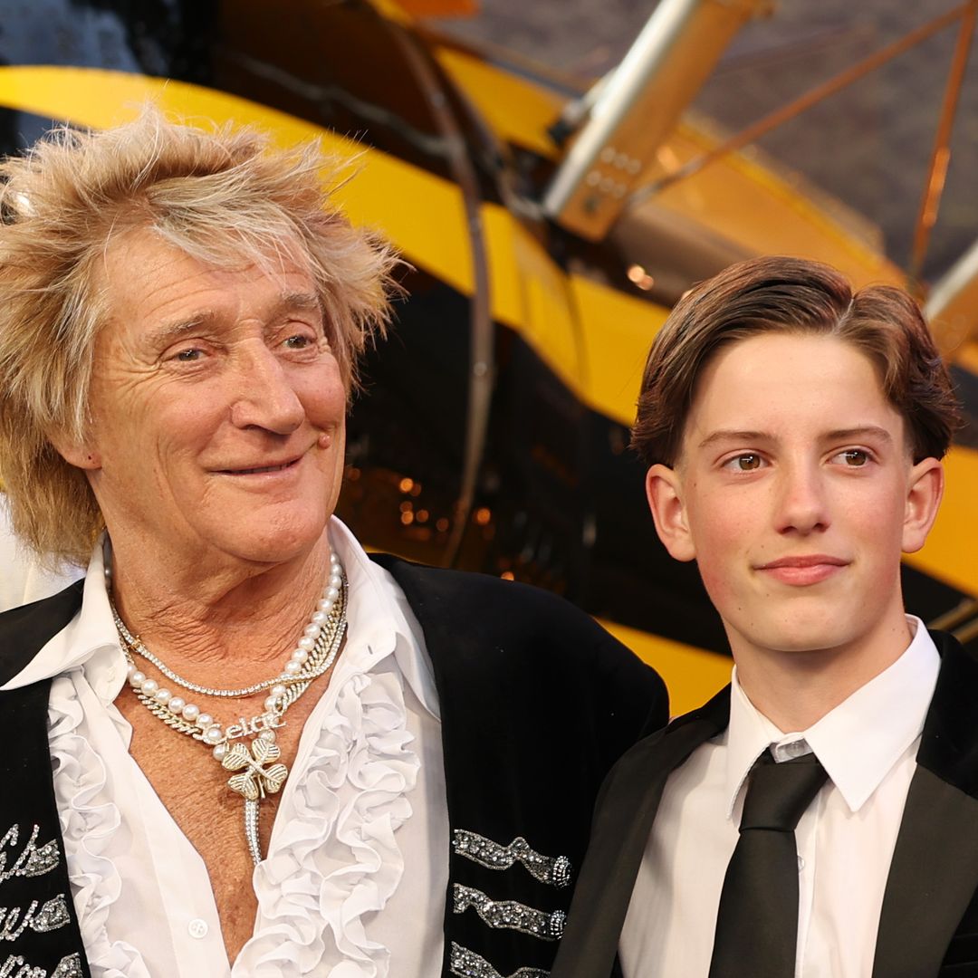 Rod Stewart's towering son Aiden is his 'mirror image' in new photo