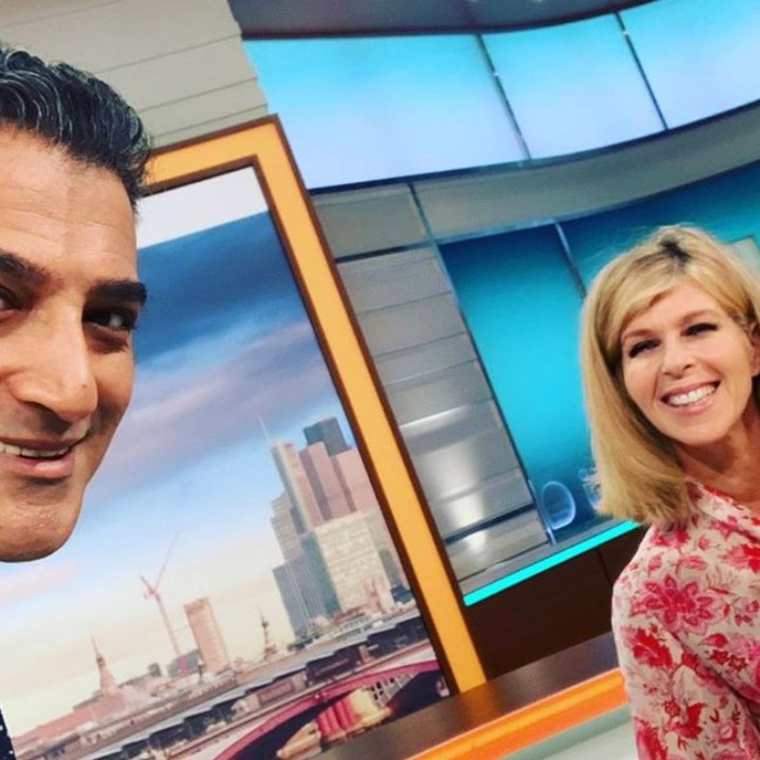 GMB presenter Adil Ray shares sweet selfie with Kate Garraway - as Downton Abbey star photobombs! 