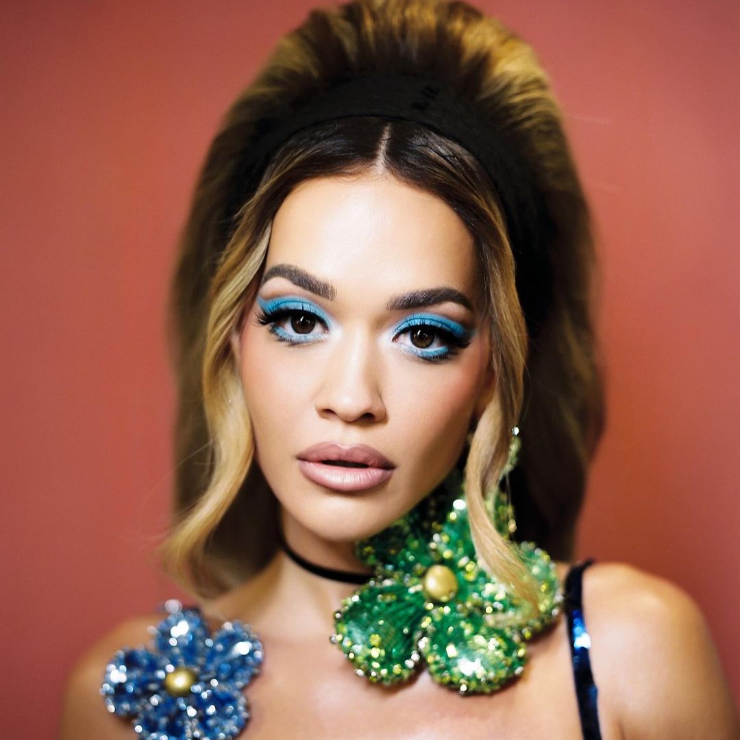 Rita Ora's sequin mini dress and matching platform heels are perfect for party season