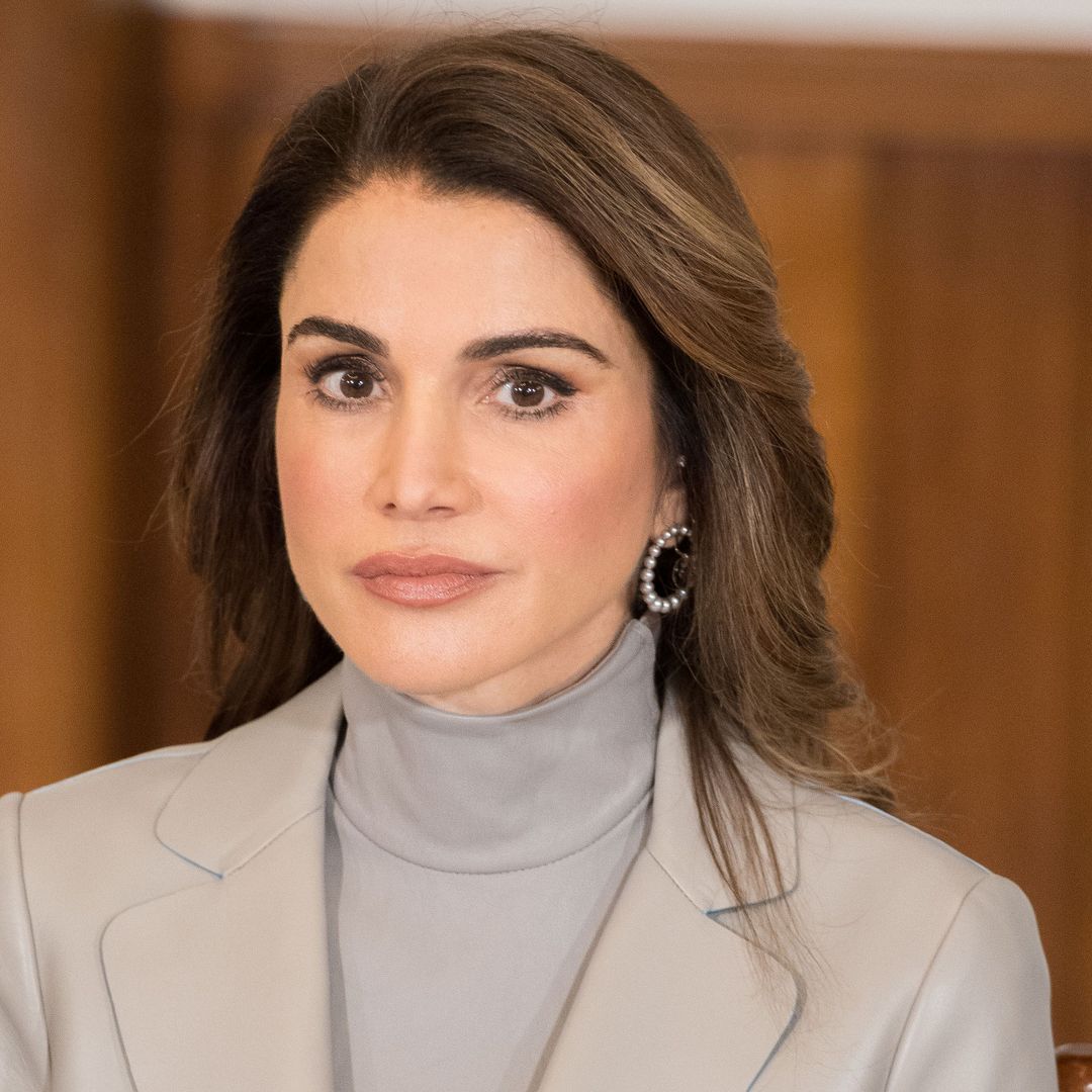 Queen Rania spellbinds in couture pantsuit and epic heels