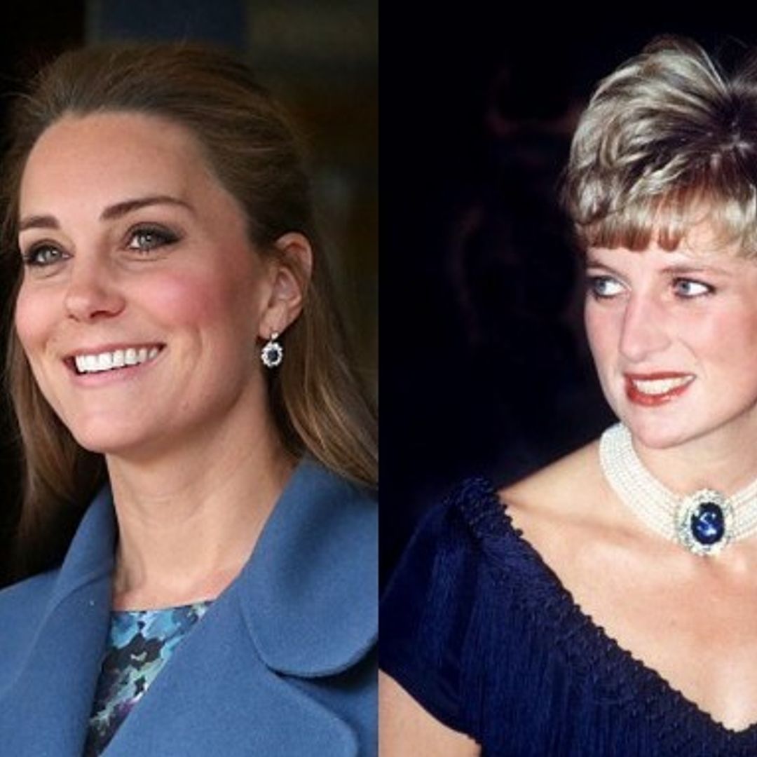 Pregnant Kate Middleton shows off Princess Diana's sapphire earrings
