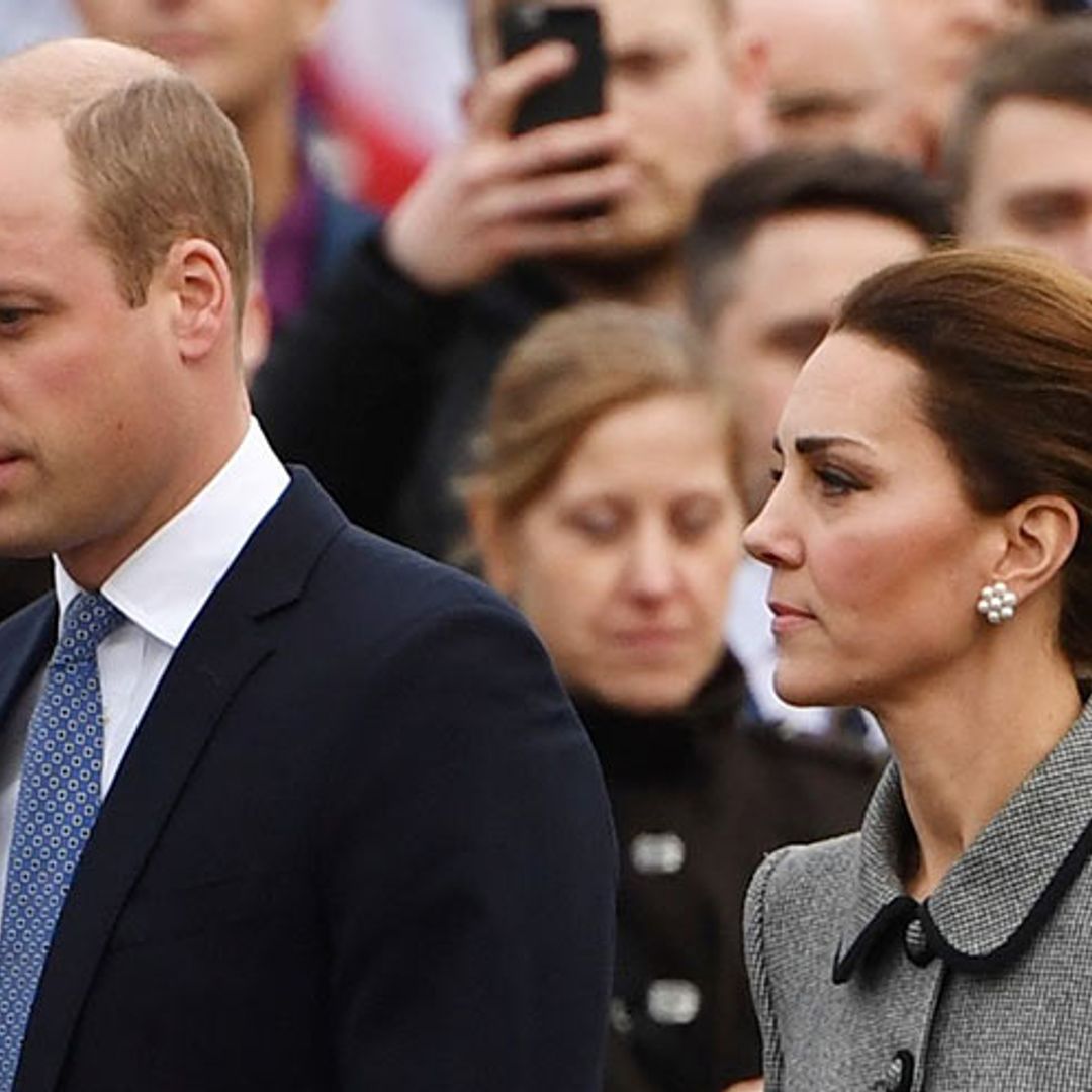 Kate Middleton arrives to pay respects in Leicester wearing Catherine Walker coat dress