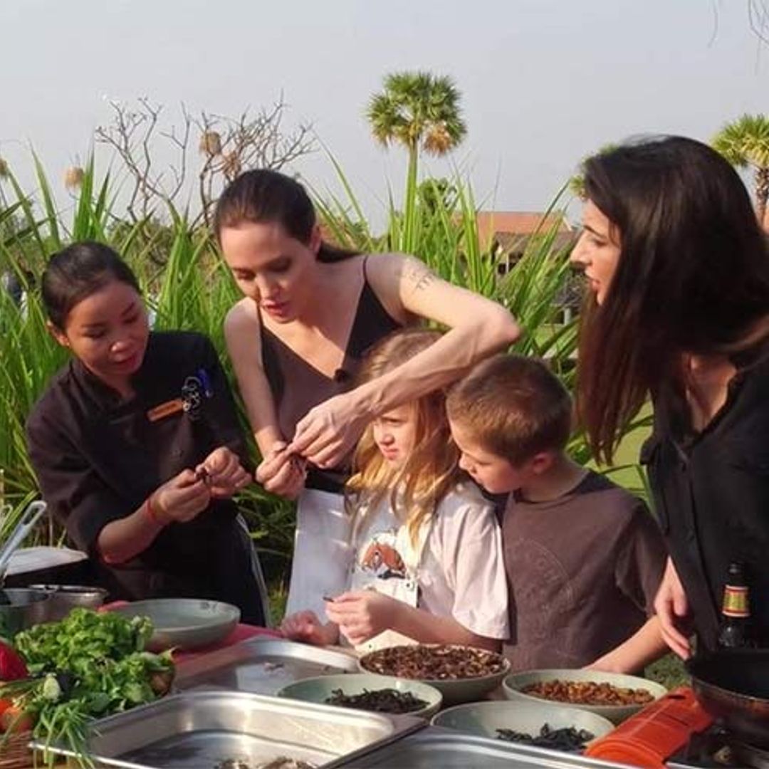 Angelina Jolie and daughter Shiloh eat tarantulas in Cambodia: Watch!