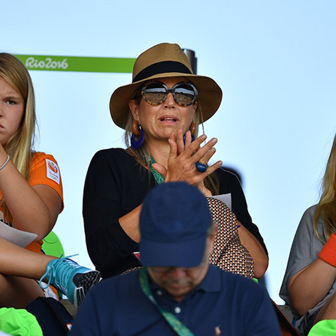 Tense! Queen Maxima and Princess Amalia get involved at the Olympics