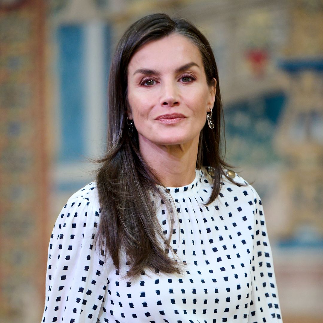 Queen Letizia nails fashion's beloved polka dot trend for night out with royal daughters
