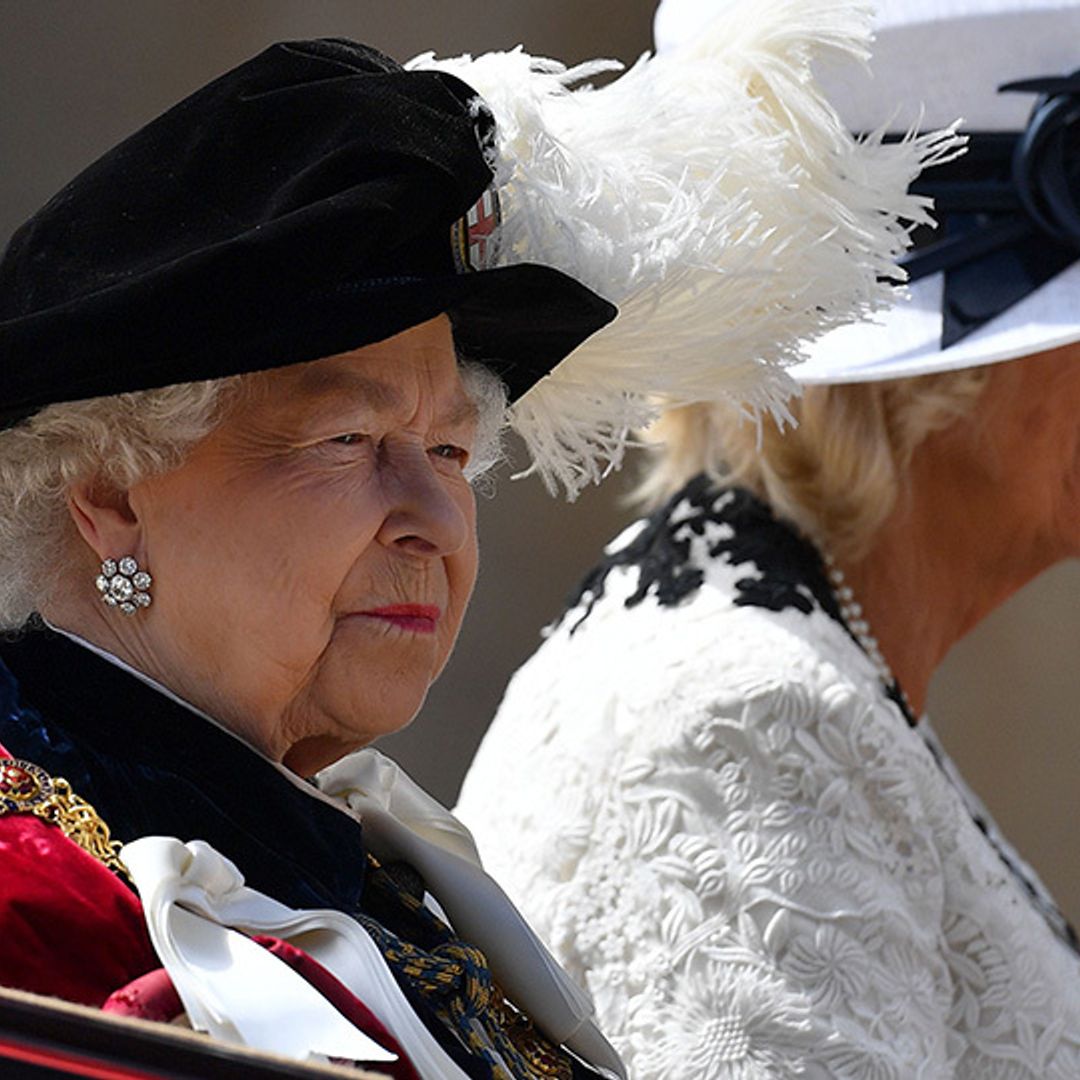 Queen Elizabeth leads the British royal family at the Order of the Garter ceremony in Windsor