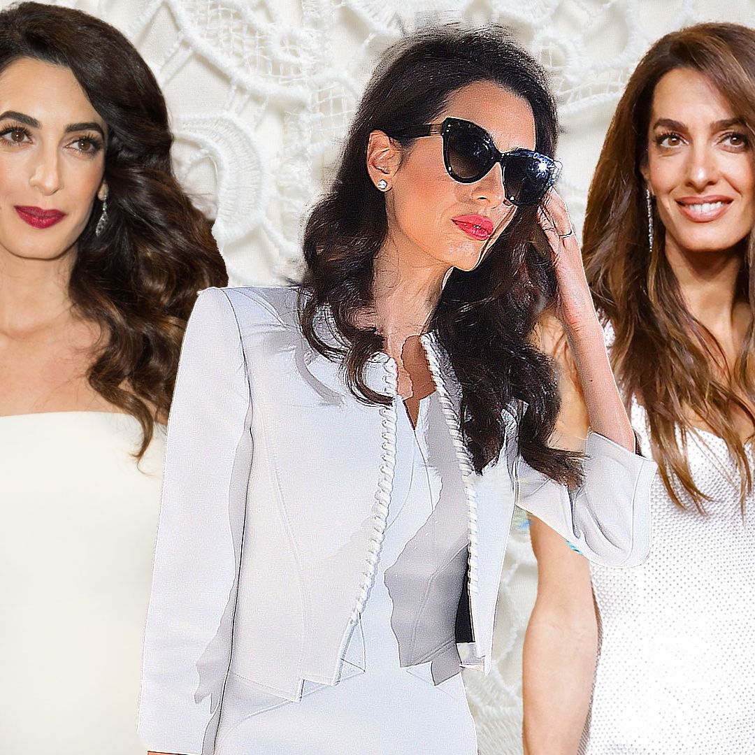 Amal Clooney's most divine bridal looks: slinky slip dresses, fabulous in feathers and more