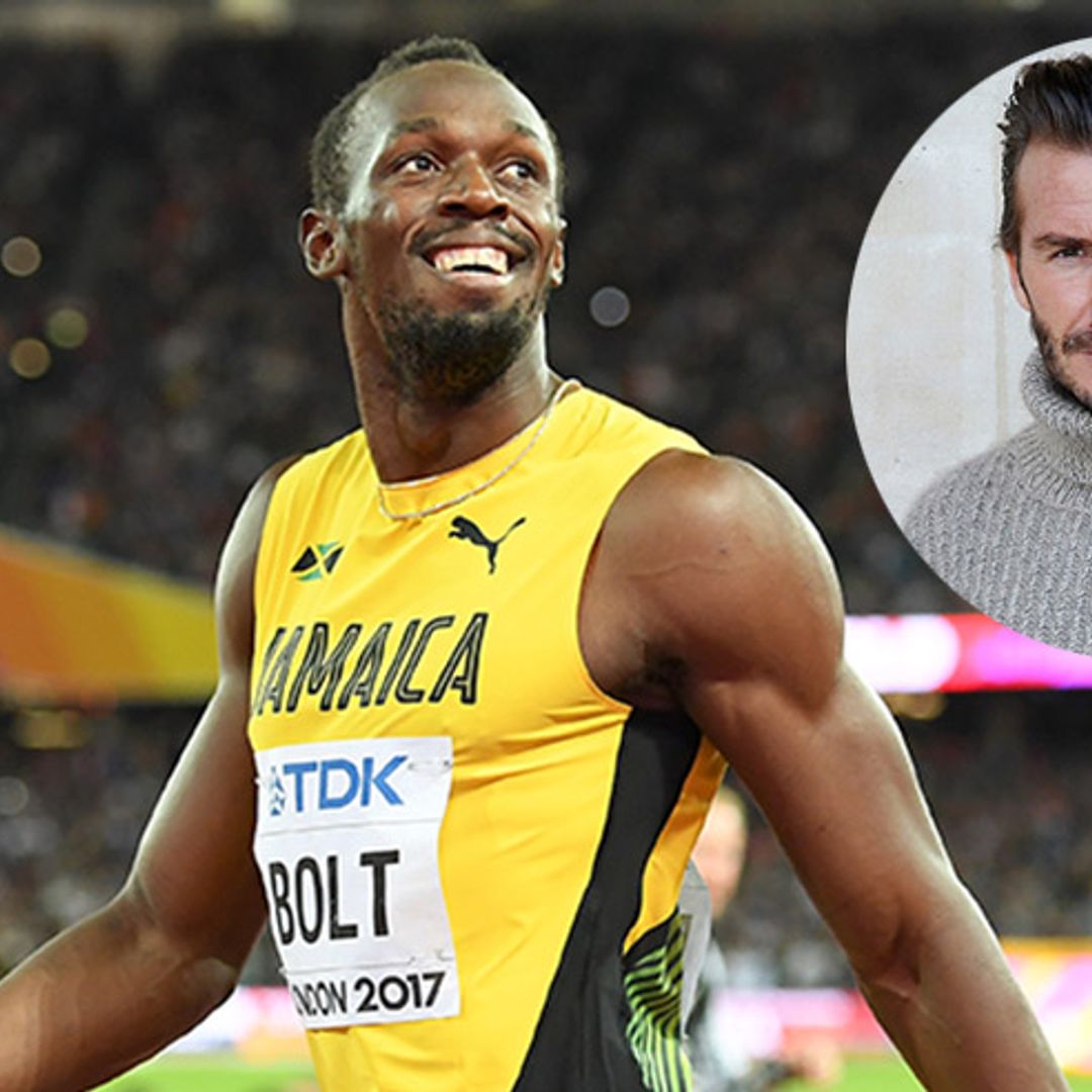 David Beckham posts heartfelt tribute to Usain Bolt as the champion sprinter retires