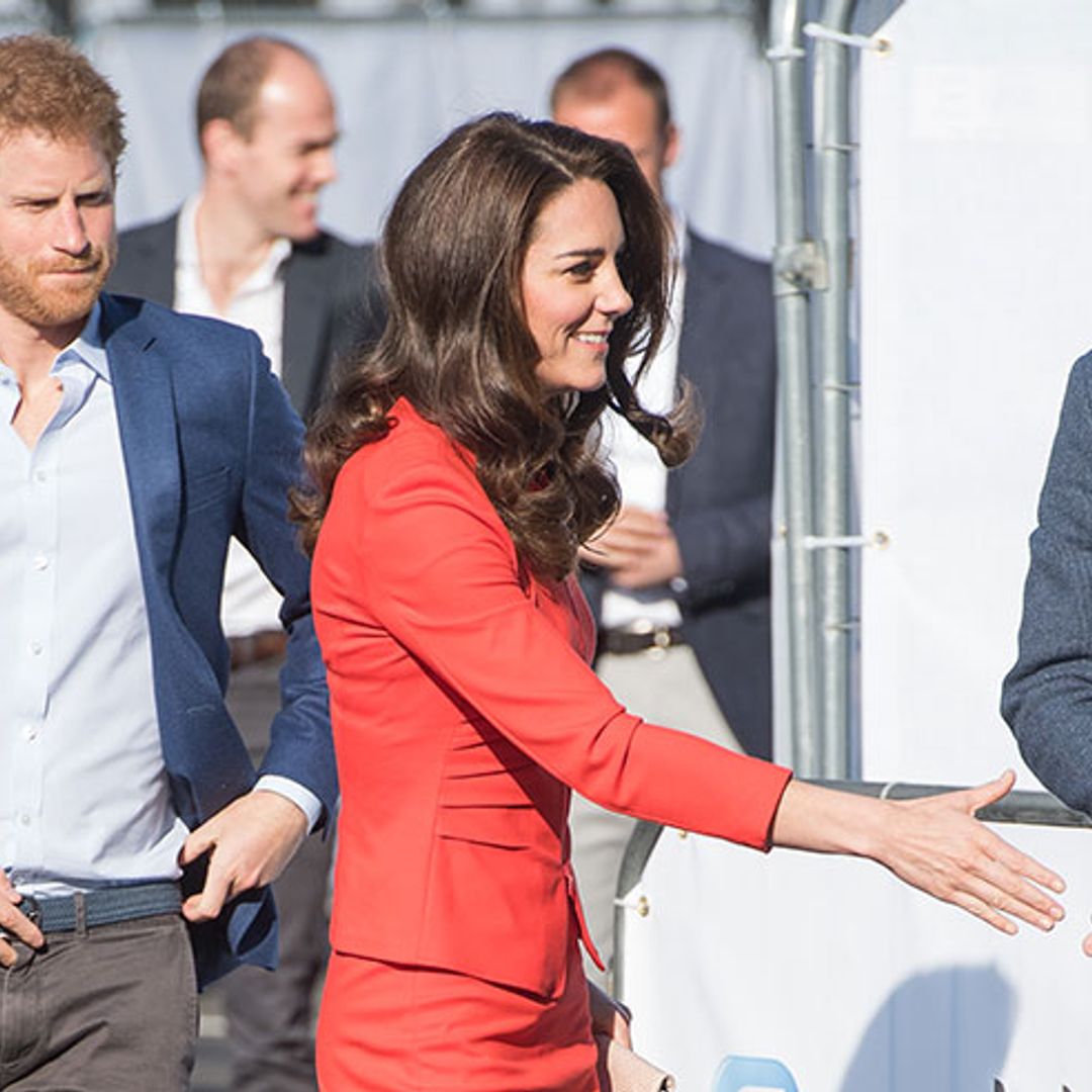 Prince William, Kate and Prince Harry meet budding media students