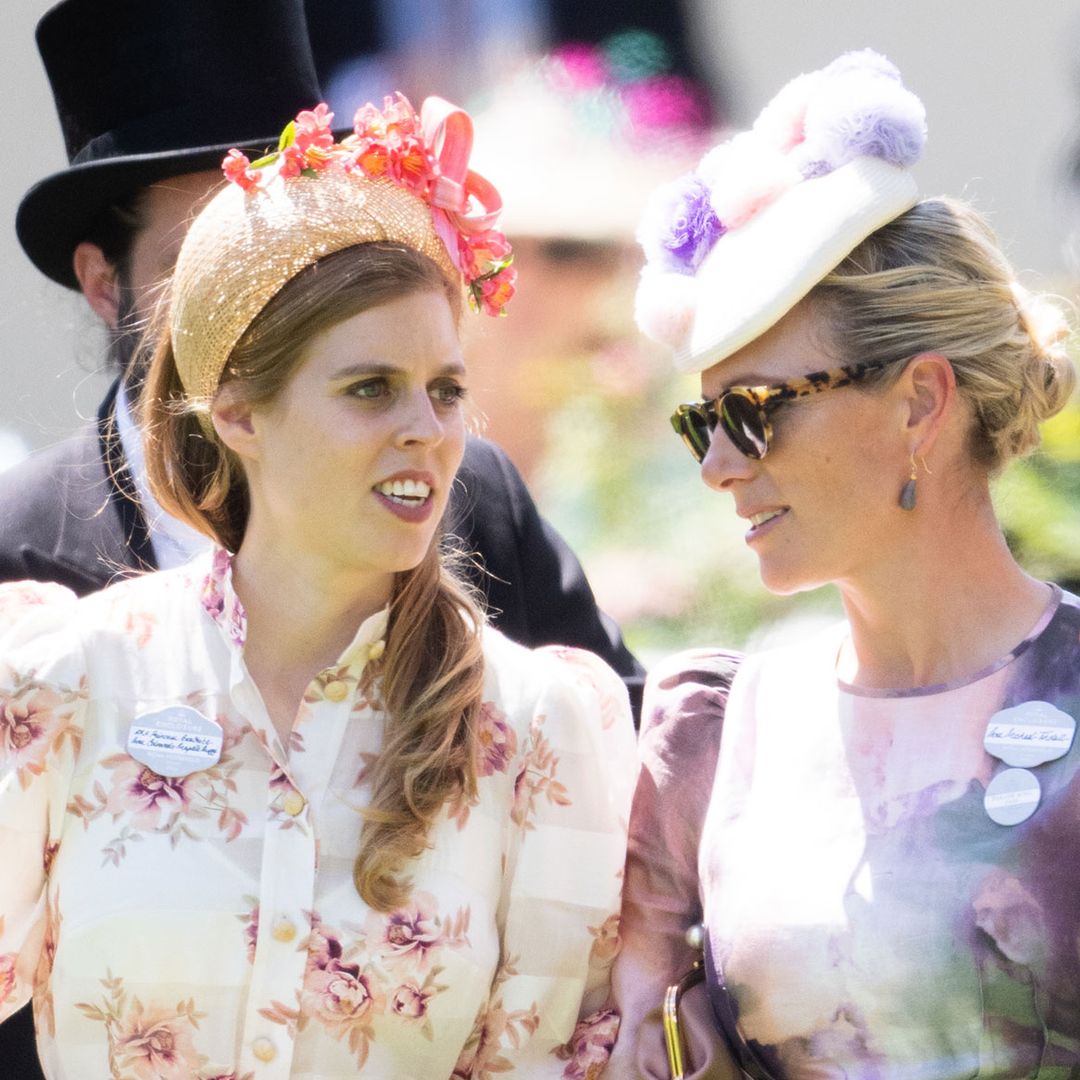 Princess Beatrice kisses cousin Zara Tindall during lavish joint holiday