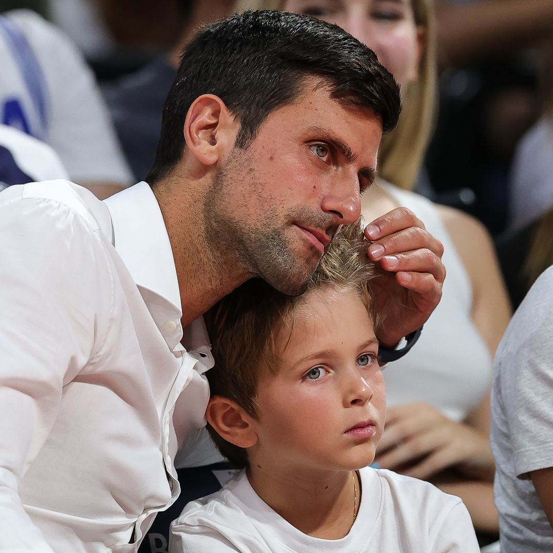 Novak Djokovic’s lookalike son sweetly supports his father at Wimbledon