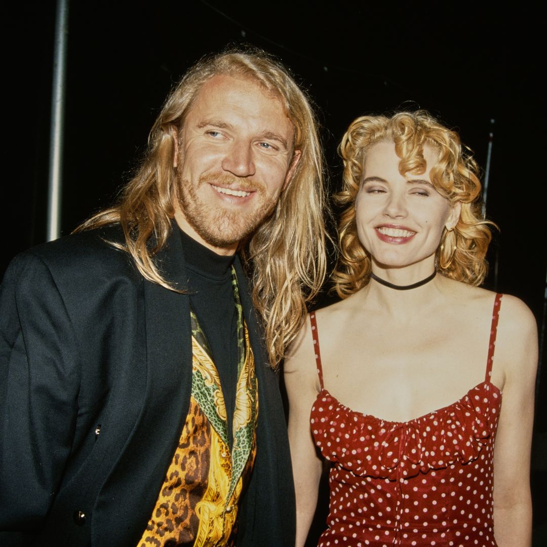 Renny Harlin and Geena Davis during the Hollywood Gala Screening of 'Cliffhanger', held at Mann's Chinese Theatre in the Hollywood neighbourhood of Los Angeles, California, 26th May 1993.
