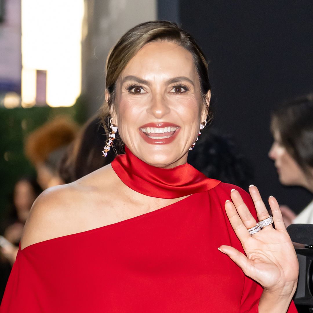 Mariska Hargitay's daring thigh-high slit dress at NYFW is worlds away from Law & Order: SVU