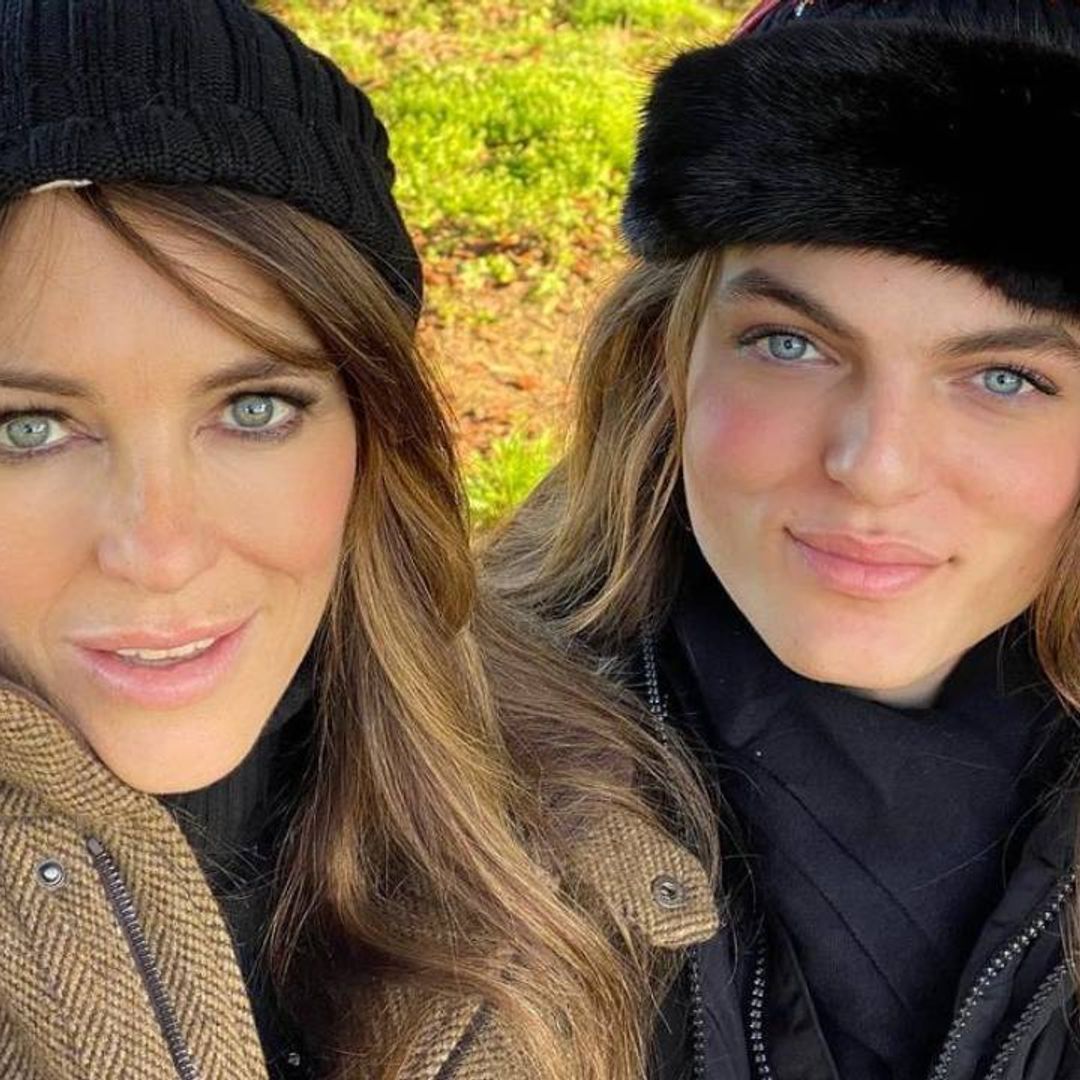 Elizabeth Hurley's son Damian shares rare glimpse inside home with famous mum during lockdown