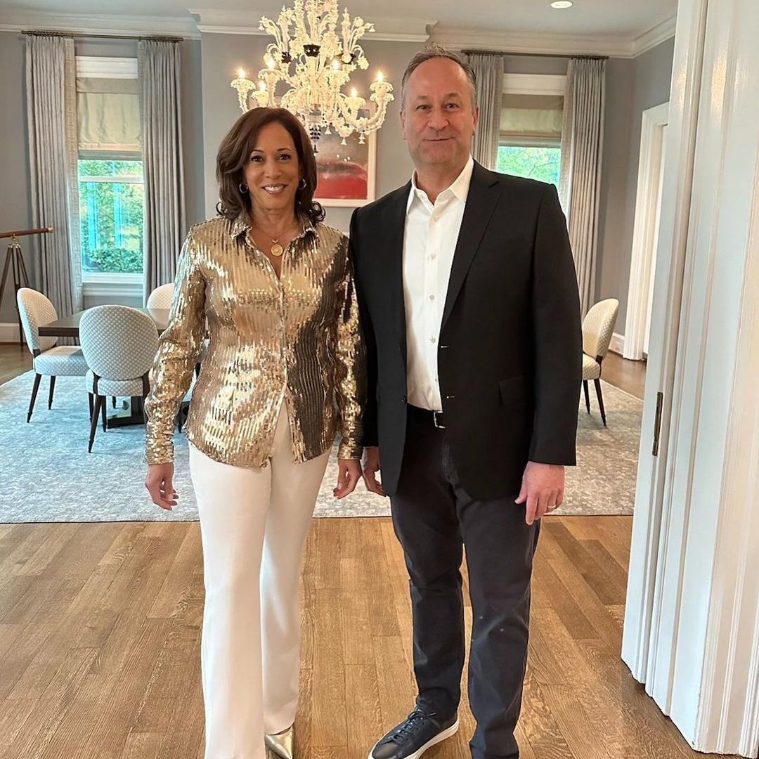 Kamala Harris is a vision in gold on date night with husband Doug as couple head to Beyonce concert