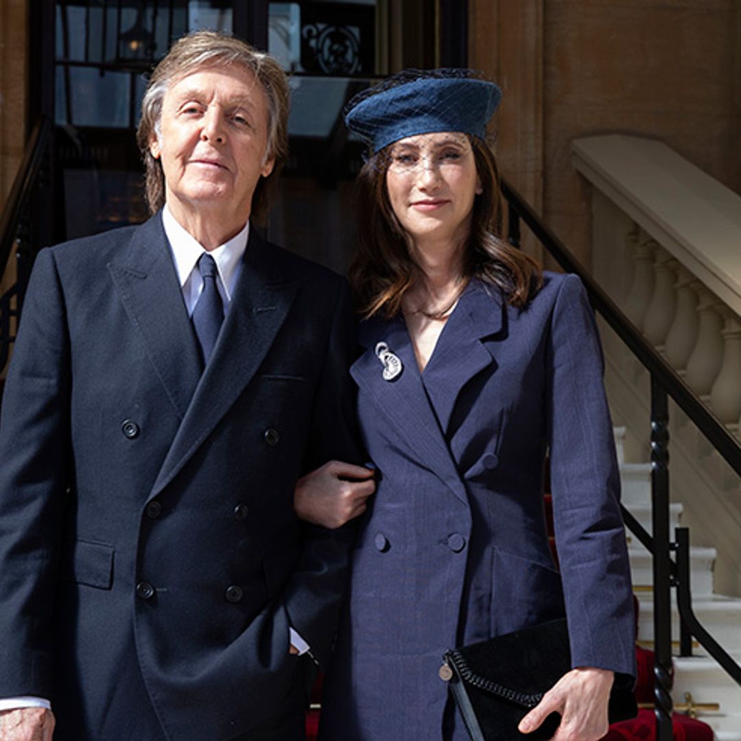 Sir Paul McCartney and wife Nancy Shevell visit Buckingham Palace for ceremony