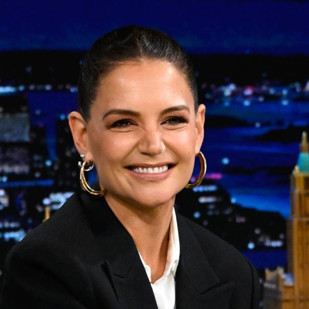 Katie Holmes dons edgy mini skirt and blazer ensemble for late-night appearance