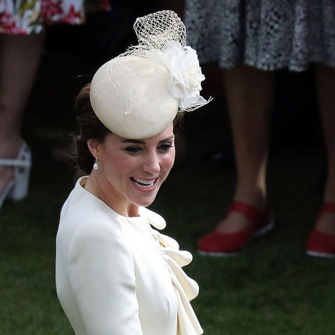 Kate Middleton puts Prince George's christening dress to good use at Queen Elizabeth's garden party