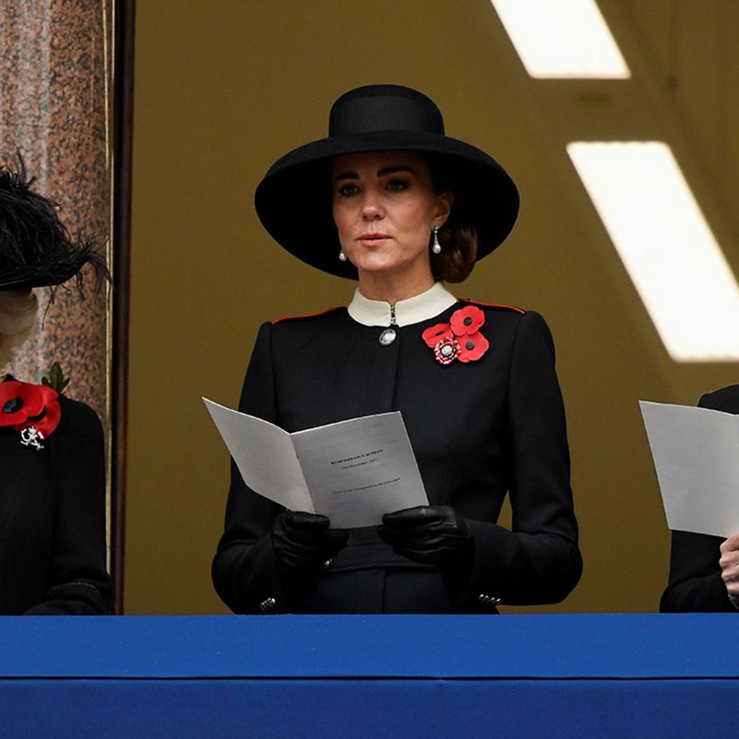 Royal family sing God Save The Queen at Remembrance Sunday service