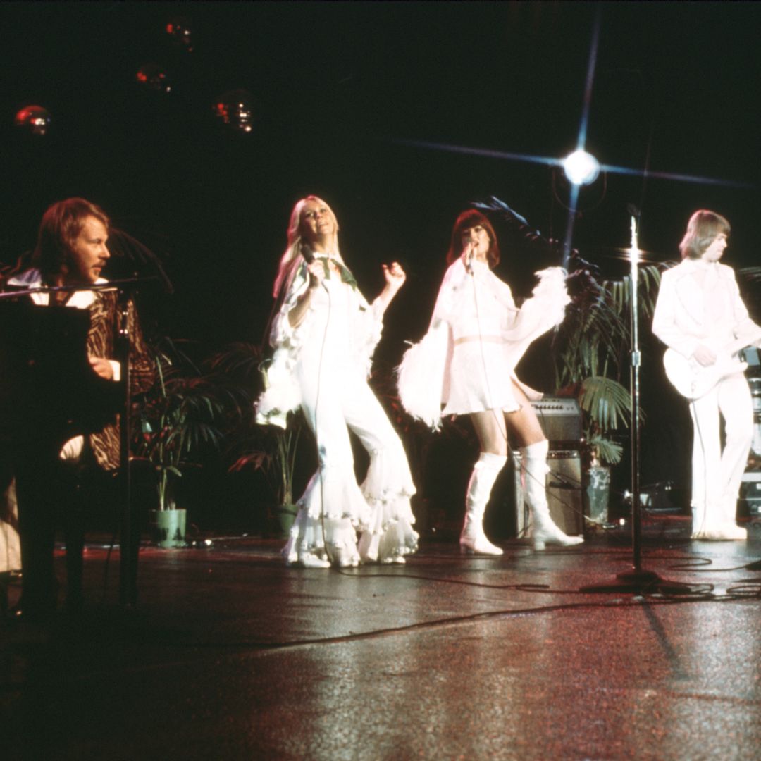 Abba wearing all white