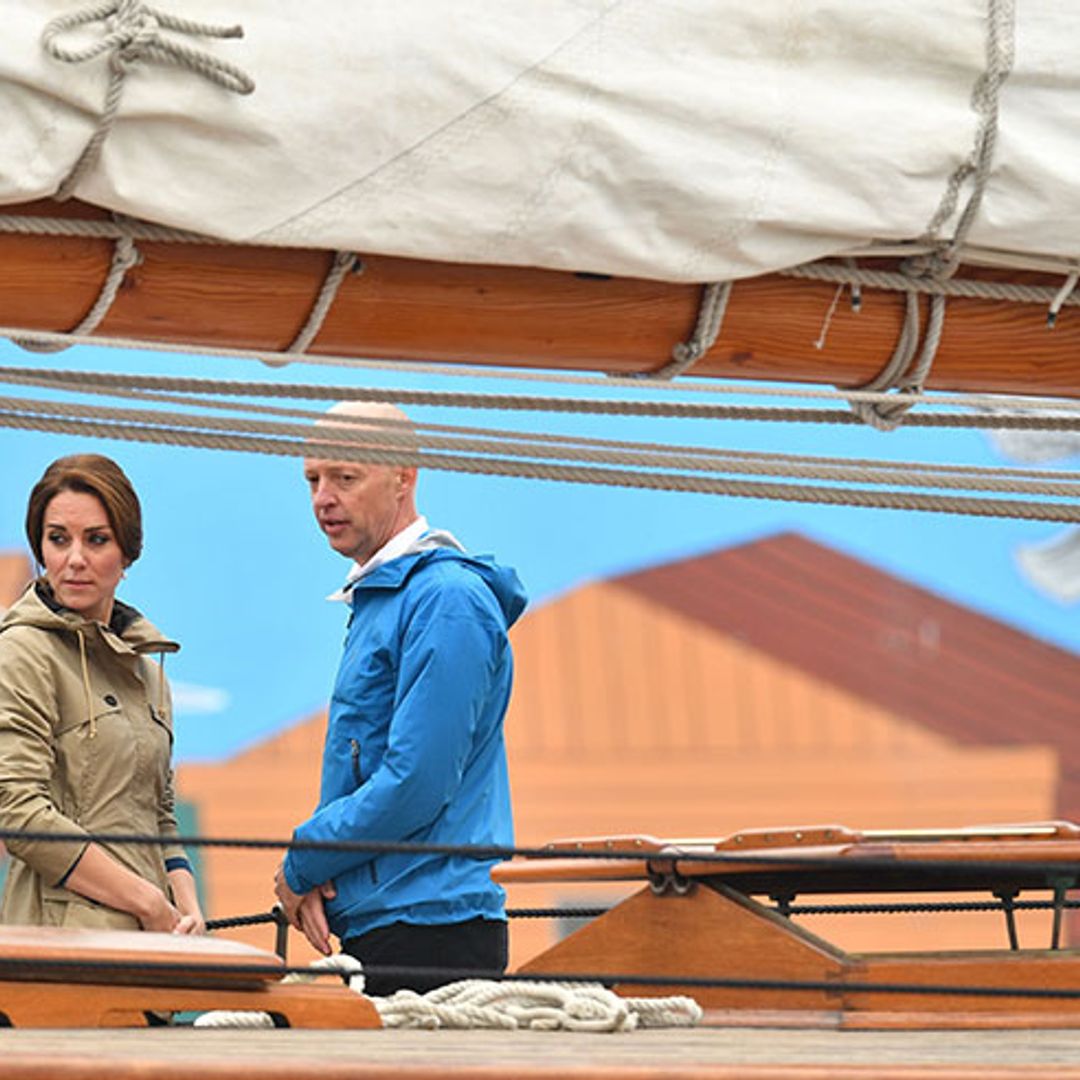 Ahoy there! Prince William and Kate set sail on harbour tour