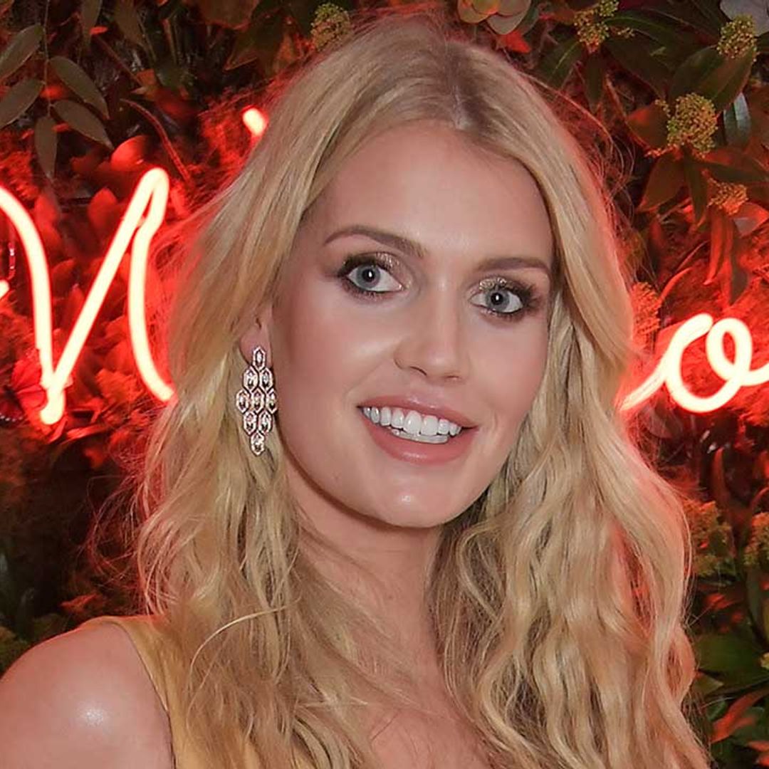 Lady Kitty Spencer is a vision in polka dots at Dolce & Gabbana haute couture show