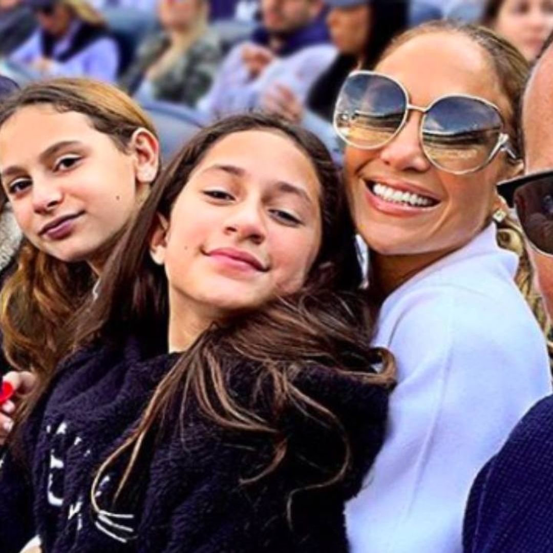 Jennifer Lopez's daughter Emme pictured singing in the studio with famous mum