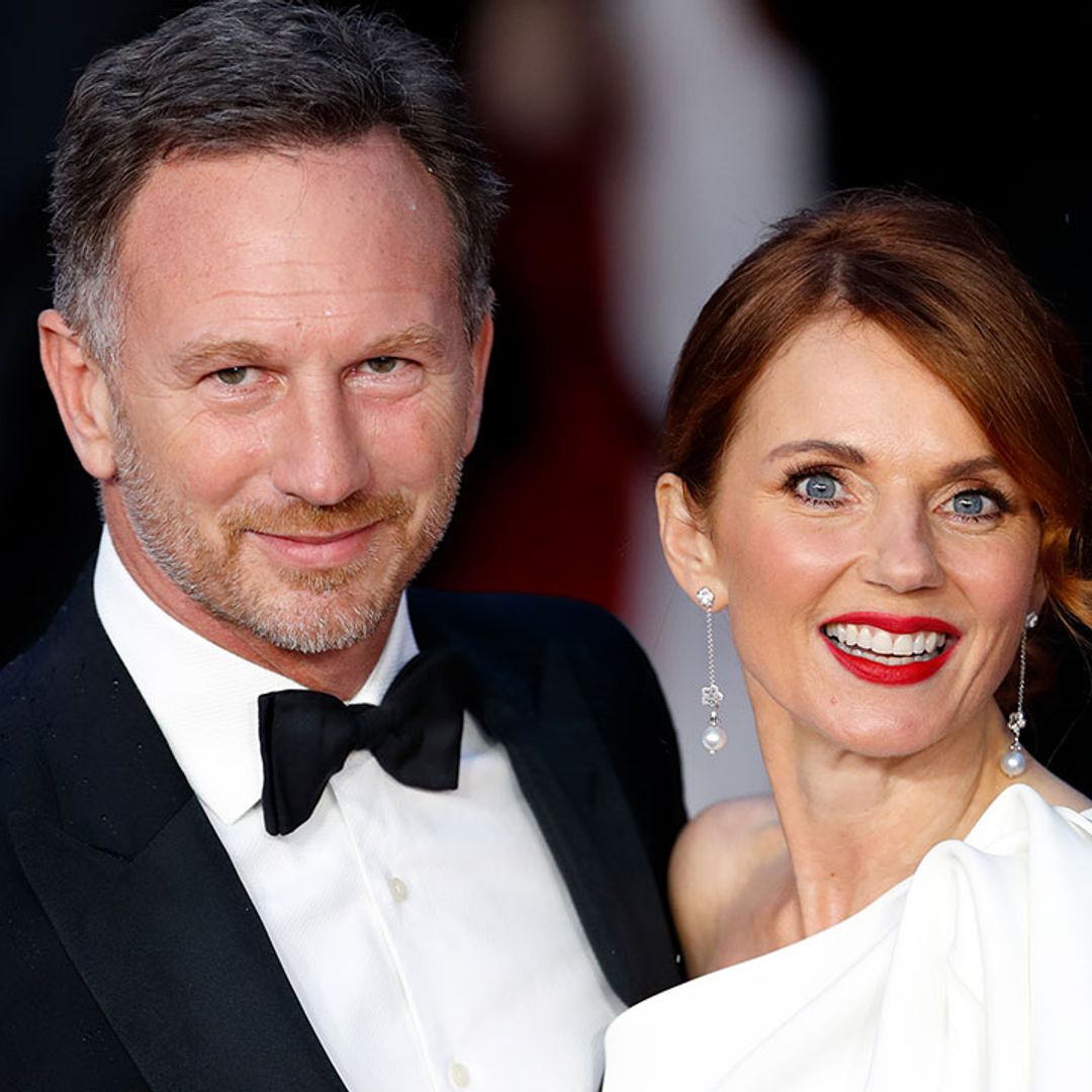 Geri Horner looks radiant in lace bridal dress in tribute to husband Christian