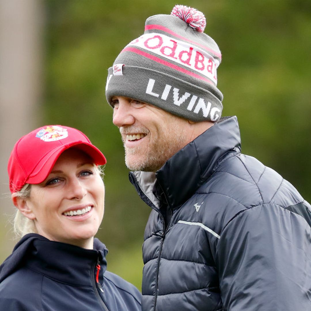 Mike and Zara Tindall pictured kissing at celebrity event