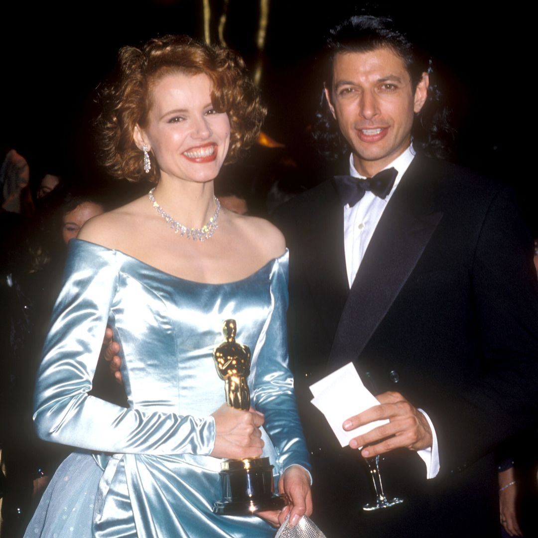 Geena Davis and Jeff Goldblum