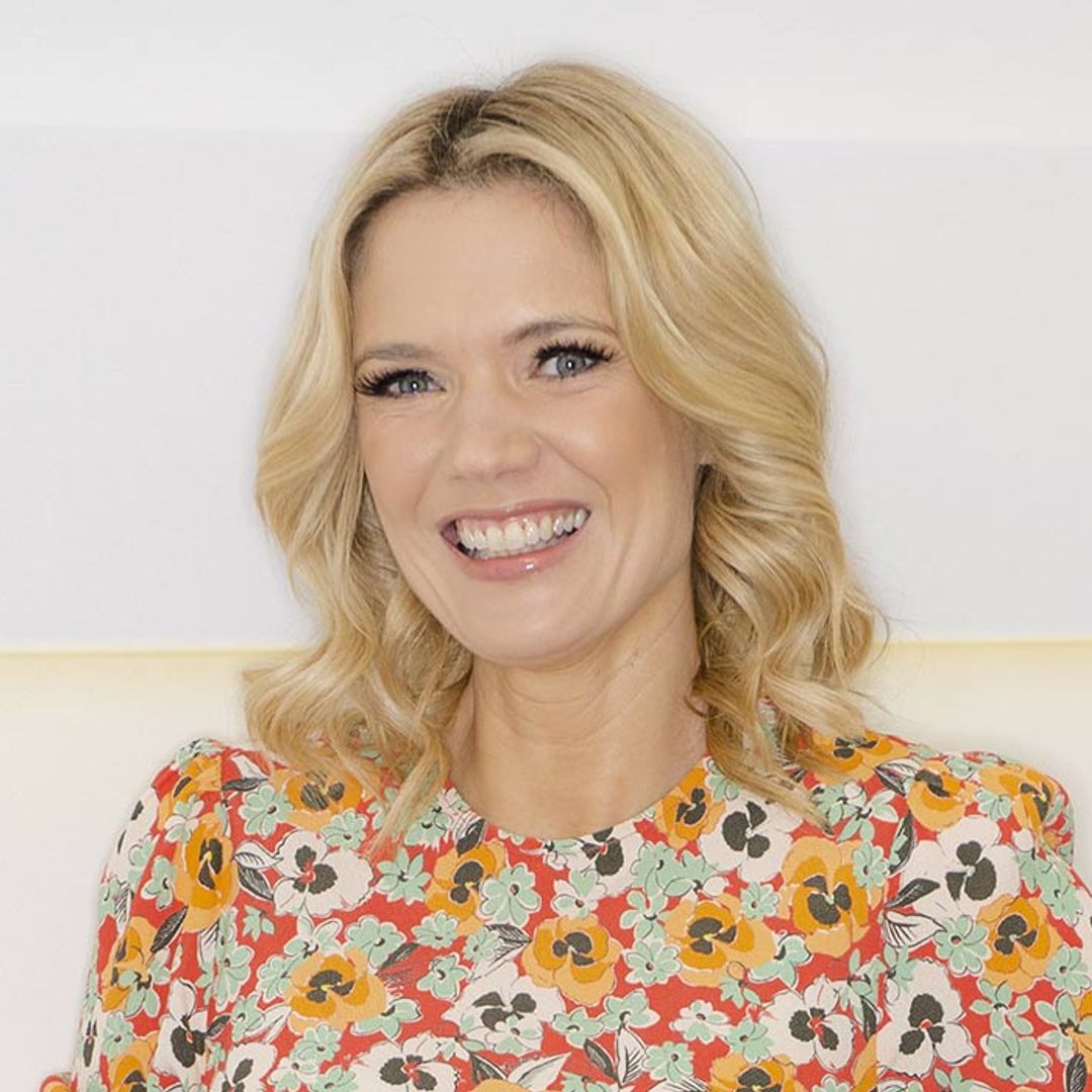 GMB’s Charlotte Hawkins looks radiant in the most striking floral dress - and we love the colour!