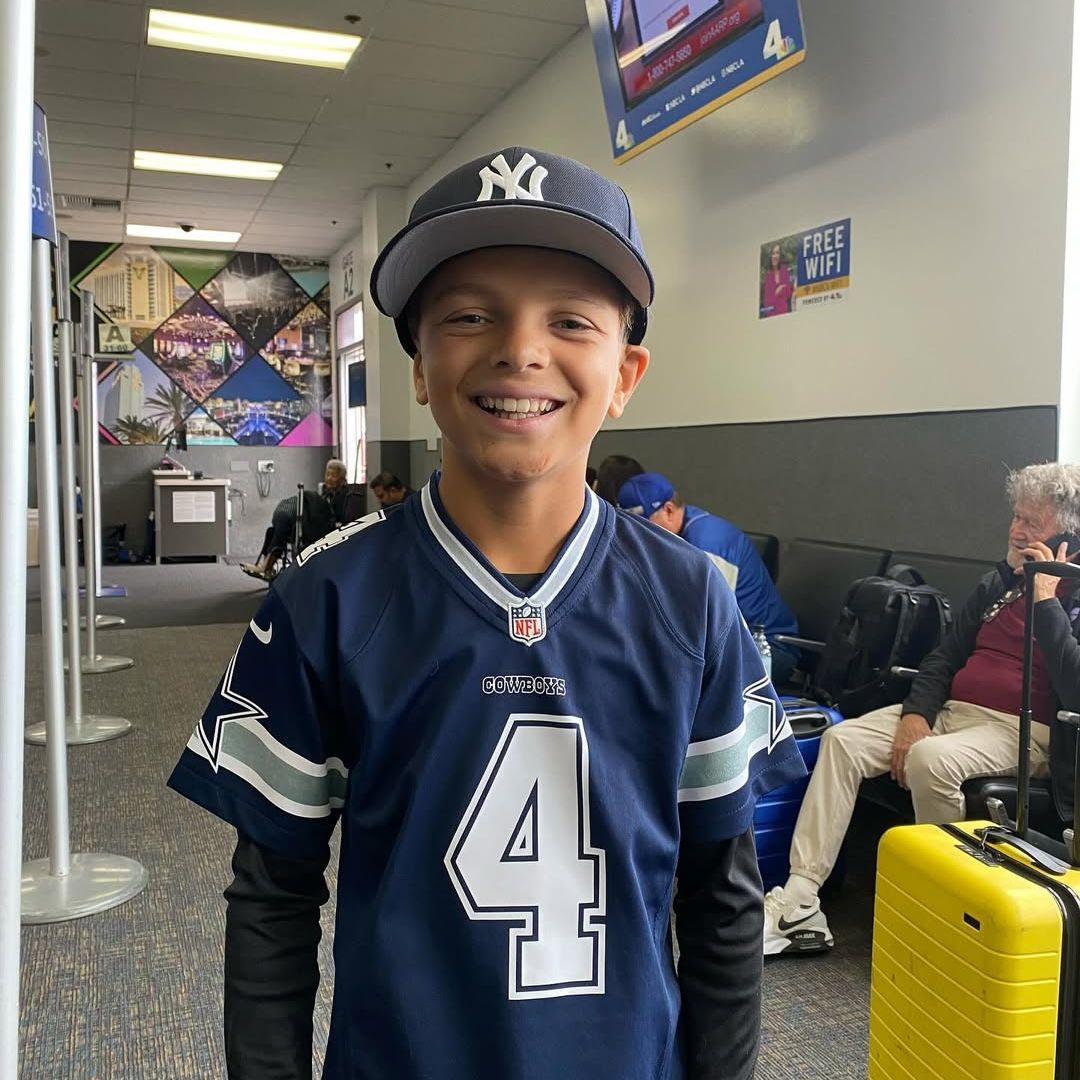 Alfonson Ribeiro's son poses for a photo in his baseball uniform, shared on Instagram