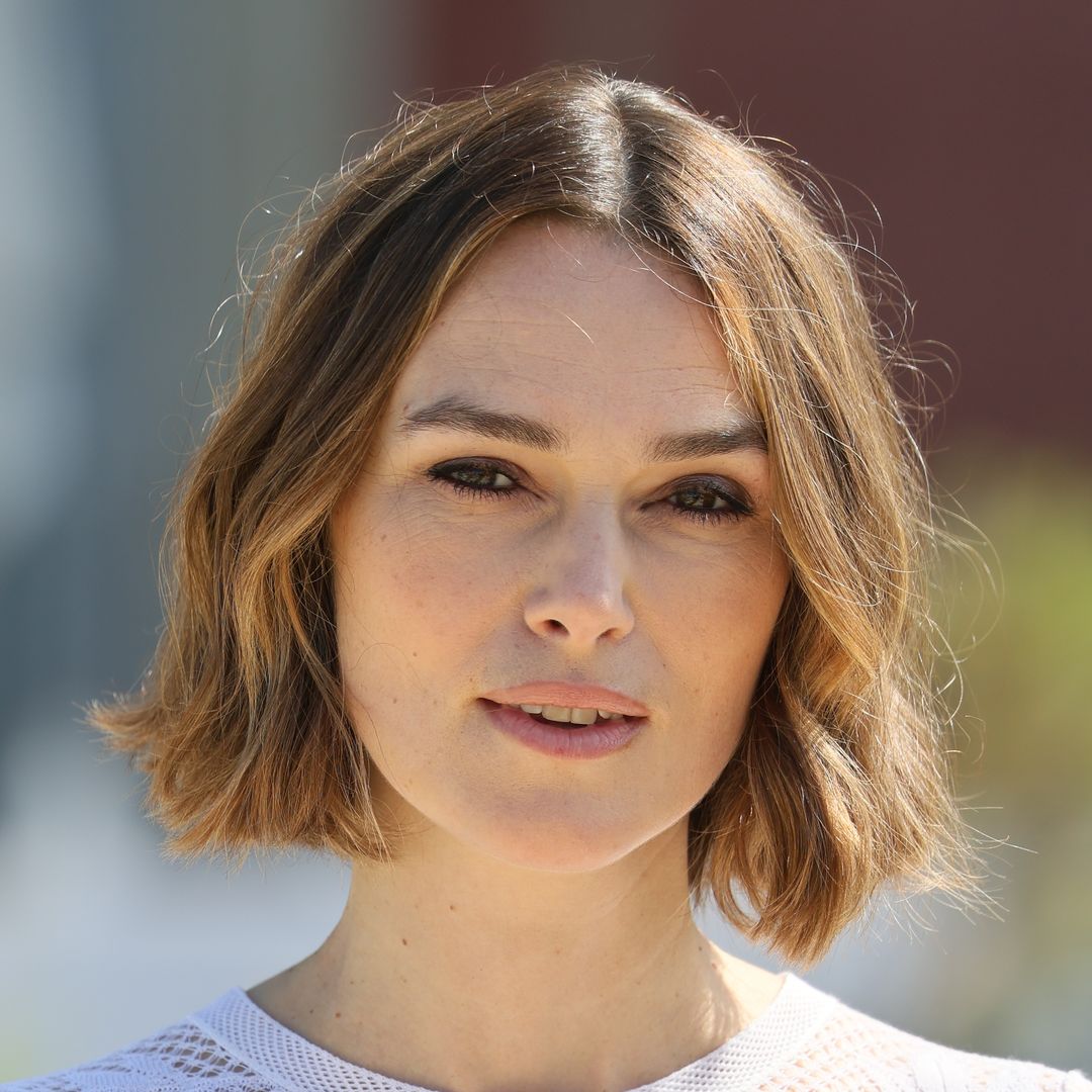 Keira Knightley exudes elegance in bridal white lace co-ord