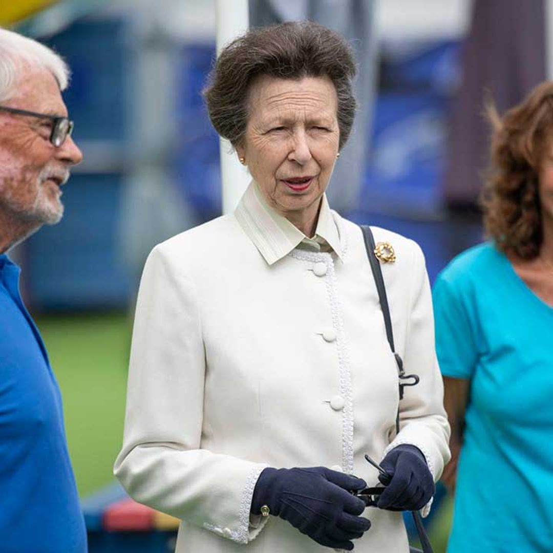 Princess Anne looks elegant in cream coat during in-person visits in Gloucestershire 