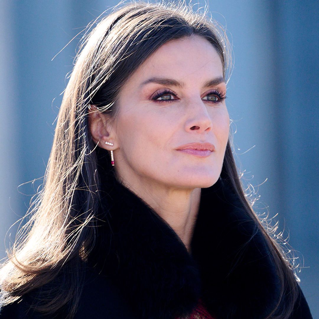 Queen Letizia wows in metallic pencil skirt and heels – and fans are sold