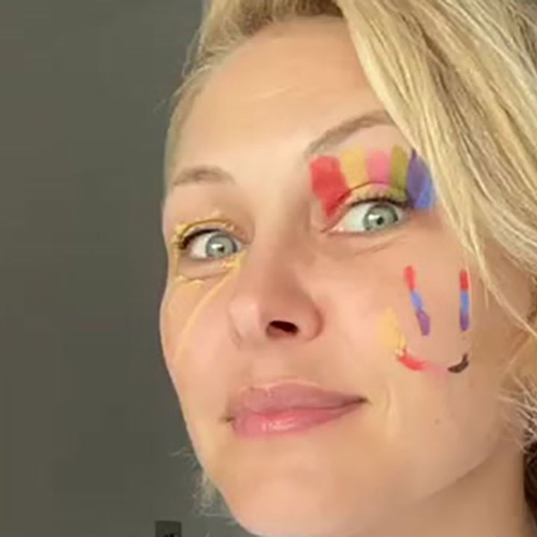 Emma Willis dyes son Ace's hair for Pride weekend - see the colourful results