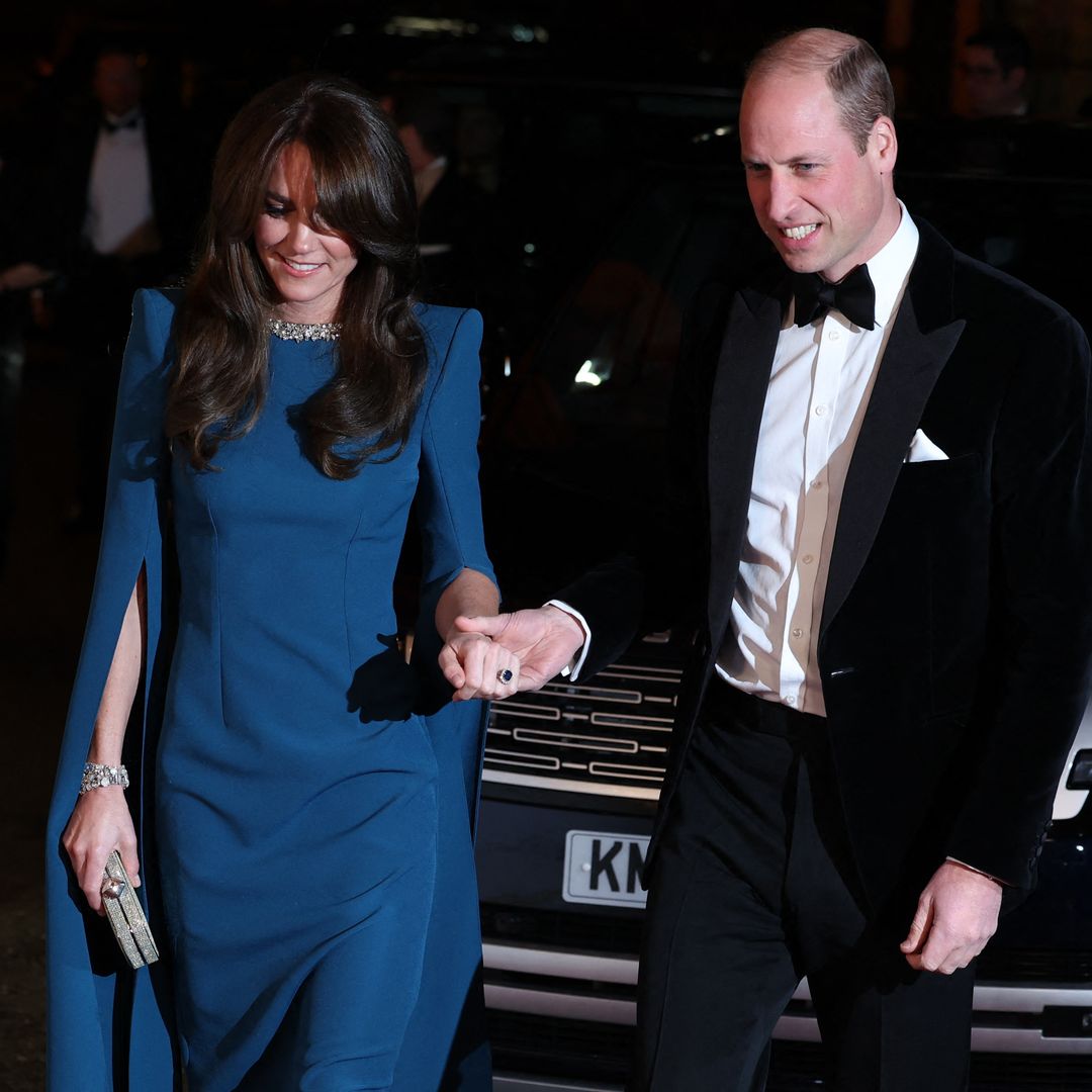 Princess Kate and Prince William hold hands during red carpet appearance