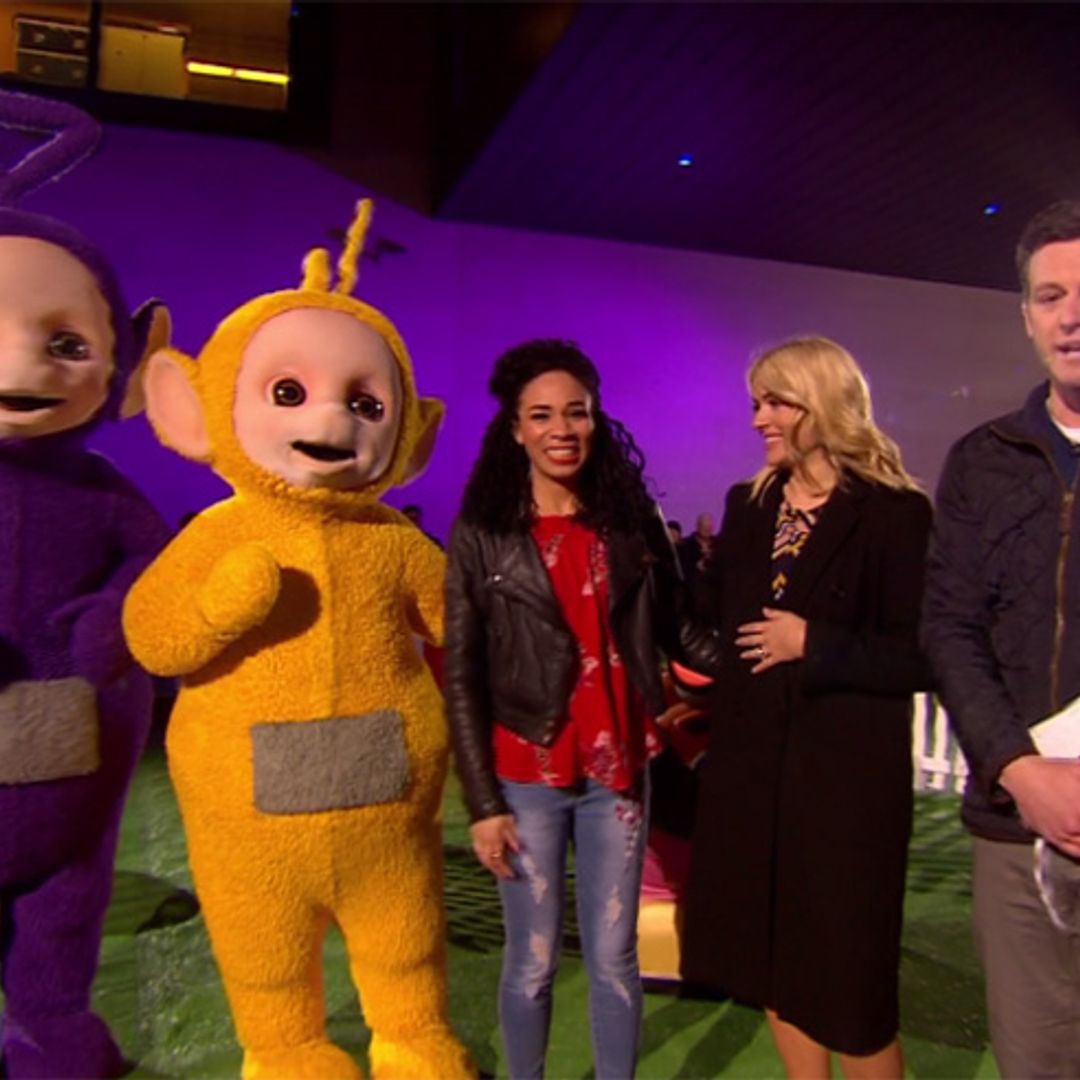 Holly Willoughby gets the giggles after cheeky run-in with Teletubbies character