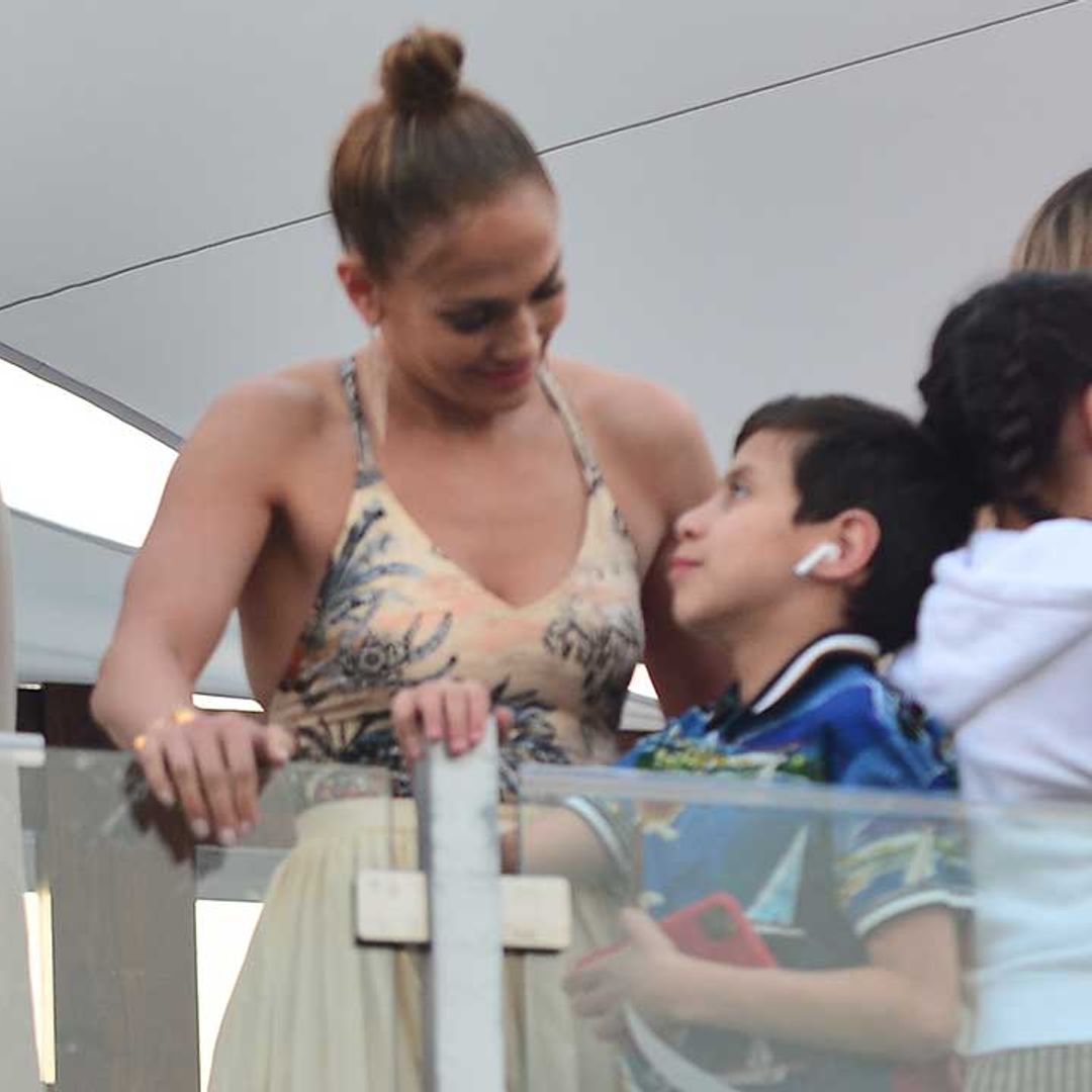 Jennifer Lopez's son Max is so supportive of famous mum in unseen video during Super Bowl rehearsals