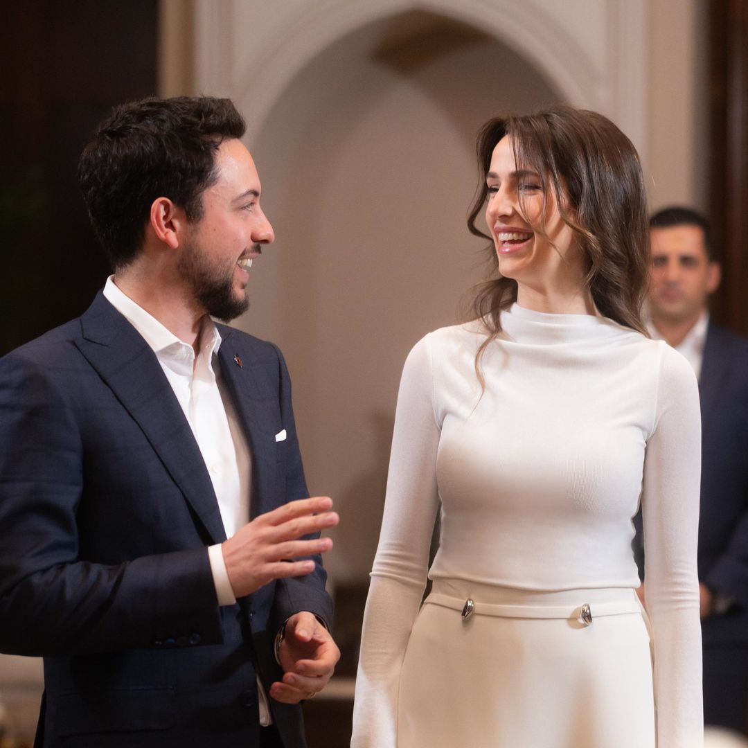 Princess Rajwa is bridal perfection in semi-sheer top and A-line skirt