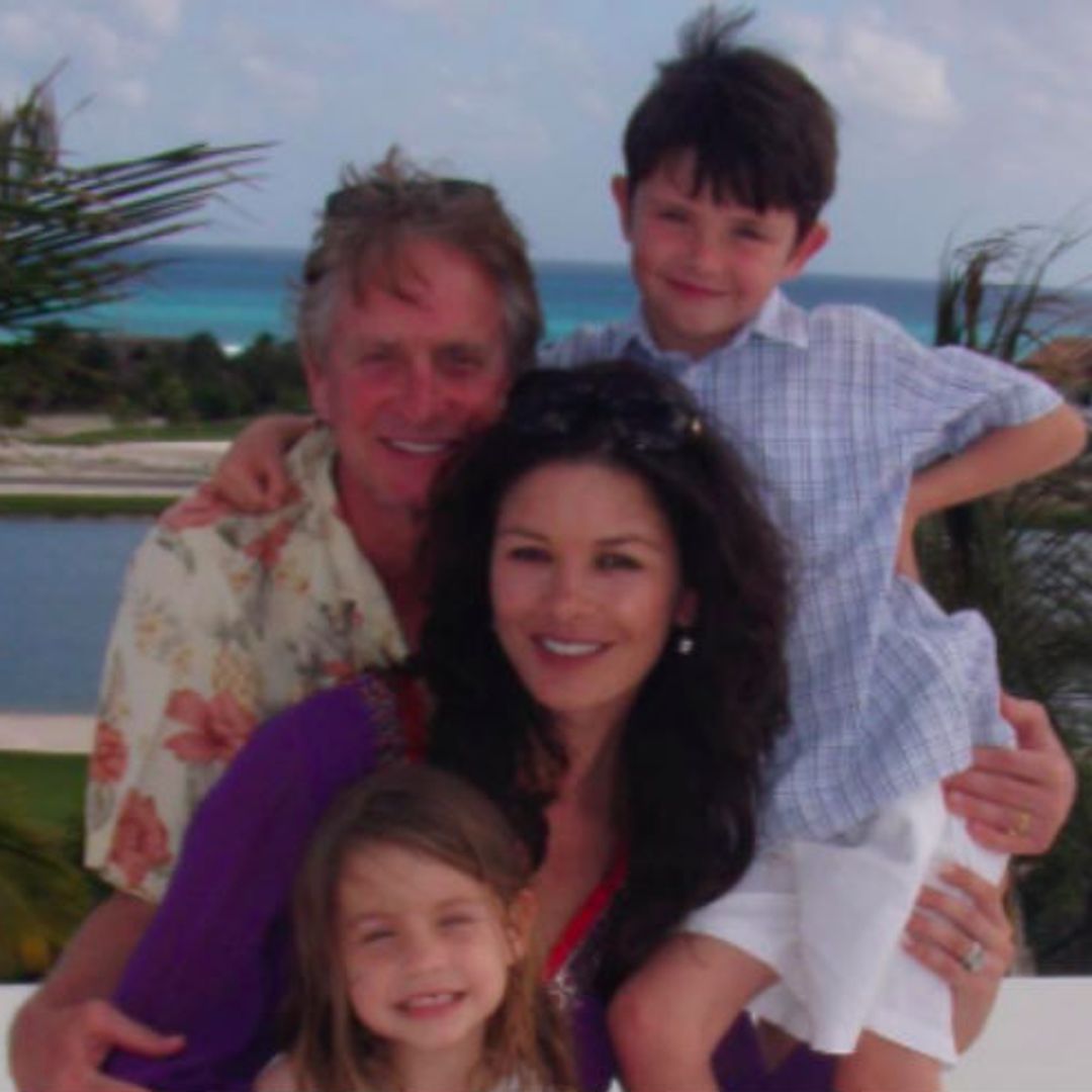 Catherine Zeta-Jones shows her support for Dylan and Carys' nanny