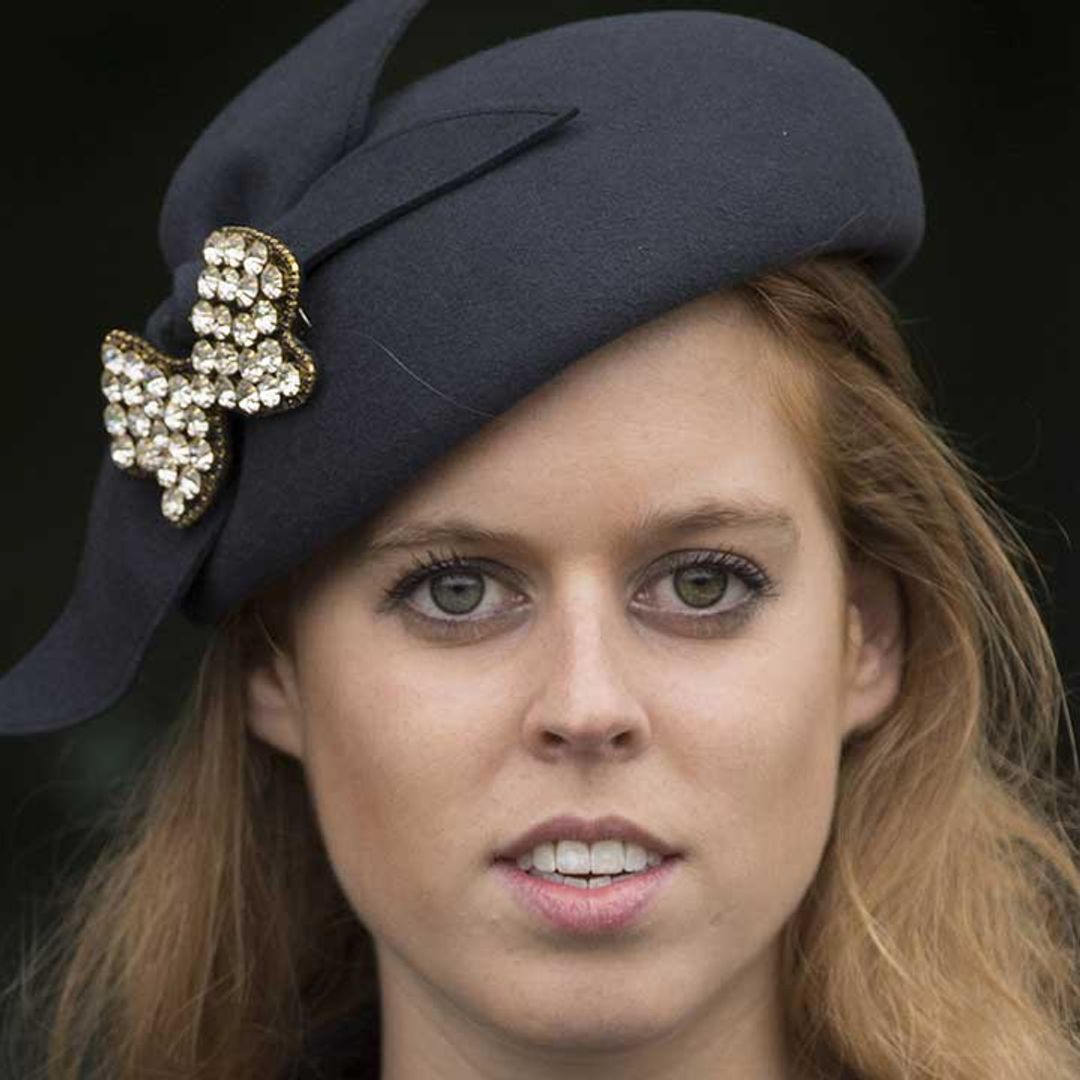 Princess Beatrice is the picture of composure in statement headpiece for emotional outing