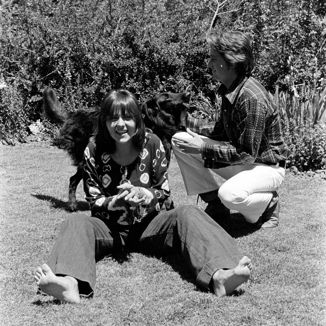 Brenda Vaccaro and Michael Douglas pose for a portrait outside their Beverly Hills, California, home on April 21, 1973.