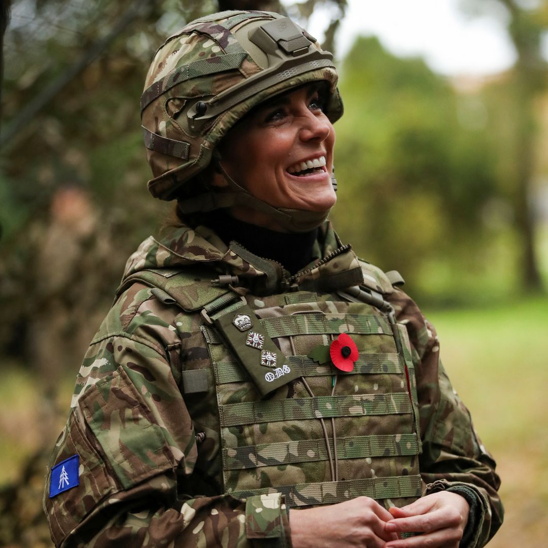 The Princess of Wales sports combat gear at military outing in Norfolk